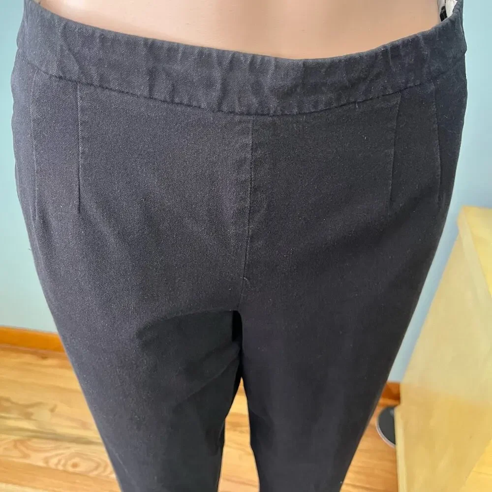 J. Crew Black Cropped Chino Pants 8 “Martie” Bi-Stretch Cotton Blend Casual